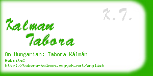 kalman tabora business card